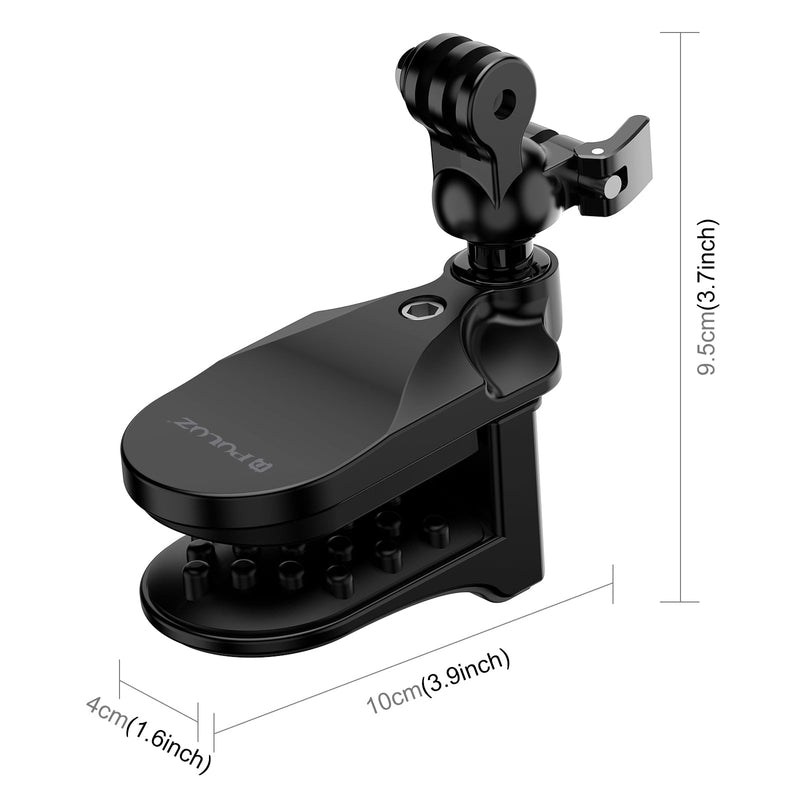 Load image into Gallery viewer, Motorcycle Helmet Chin Clamp Mount for GoPro and Other Action Cameras (Black)
