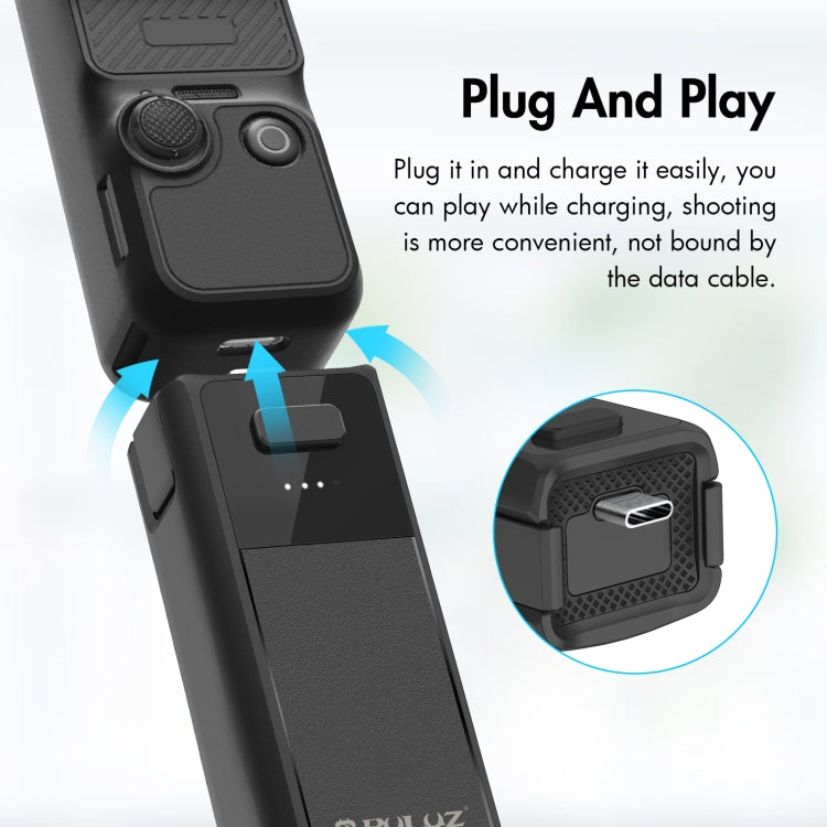 Load image into Gallery viewer, DJI Osmo Pocket 3 PULUZ High-Capacity 2800mAh Battery Grip (Black)
