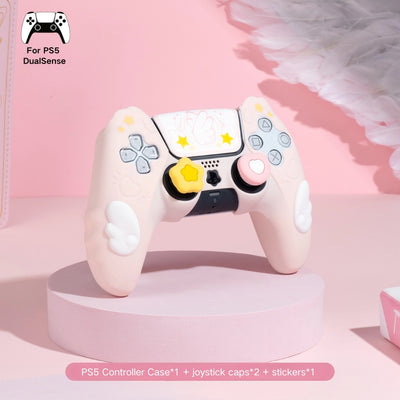PlayStation PS5 DualSense Cat Kid-Friendly Silicone Anti-Slip Sticker Controller Protective Case - i-Station Mobile Phone & Electronic Device Repair and Accessories