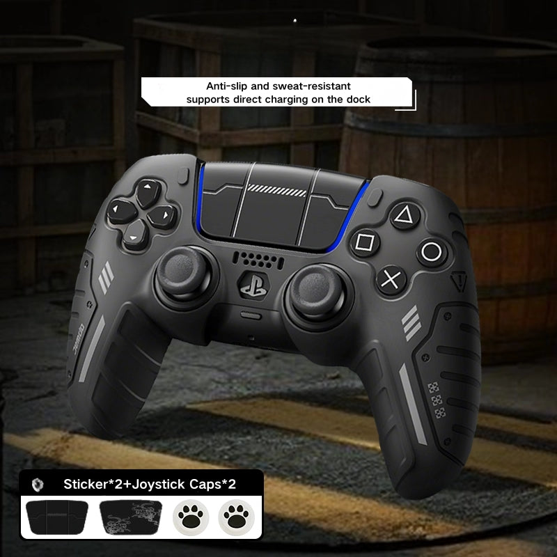 Load image into Gallery viewer, PlayStation PS5 DualSense Mechanical-Style Silicone Controller Case – Anti-Slip, Sweat-Resistant, Dock-Charging Compatible
