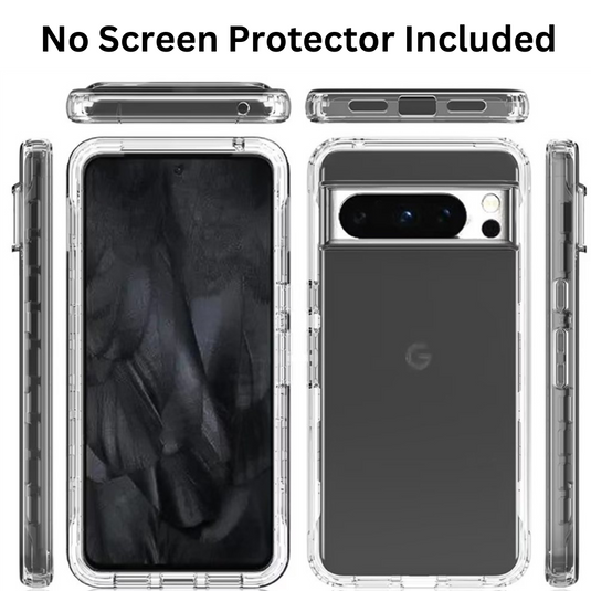 Google Pixel 8 & 8 Pro - TPU 2 in1 Full Covered Protection Clear Transparent Heavy Duty Case - Polar Tech Australia