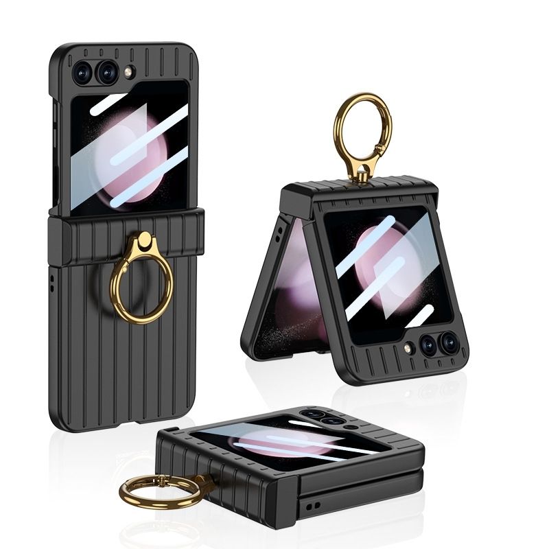 Load image into Gallery viewer, Samsung Galaxy Flip 5 (SM-F731) - Suitcase Style Ring Holder Case - Polar Tech Australia
