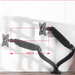 [Up to 32”][Dual Arm] Universal 360 degree Rotation Adjustable Monitor Desktop Bracket Holder Stand - Polar Tech Australia
