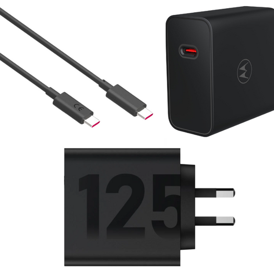 [With Cable] Motorola TurboPower™ 125W Wall Charger PD Type-C  Port Wall Travelling Charger Adapter -  (SAA Approved/AU Plug) - i-Station Mobile Phone & Electronic Device Repair and Accessories