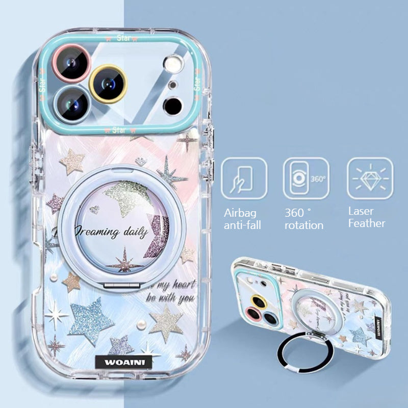 Load image into Gallery viewer, [Built-in Stand] Apple iPhone 17/Air/Pro/Pro Max - Star Airbag Full-Protection Shockproof Phone Case
