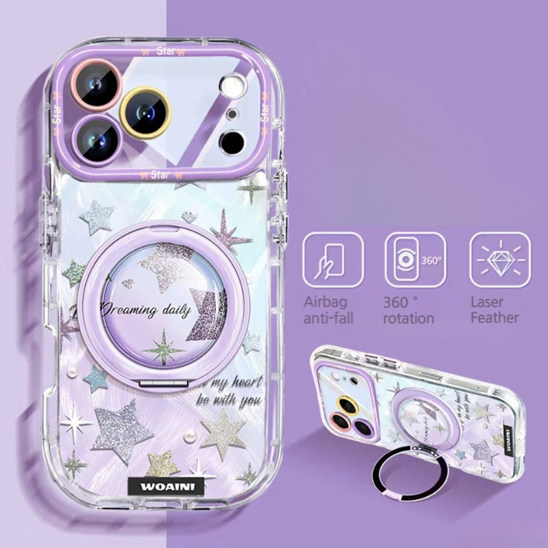 Load image into Gallery viewer, [Built-in Stand] Apple iPhone 17/Air/Pro/Pro Max - Star Airbag Full-Protection Shockproof Phone Case
