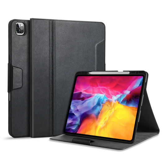 [With Pen Slot] Apple iPad Pro 11-inch 1st/2nd/3rd/4th Gen (2018/2020/2021/2022) - Business Genuine Leather Flip Case With Magnetic Closure