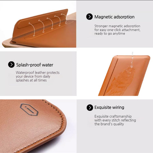 WiWU Skin Pro 13-16 Inch Universal  MacBook/Microsoft Surface/Laptop Soft PU Leather Office Briefcase PU Envelope Case