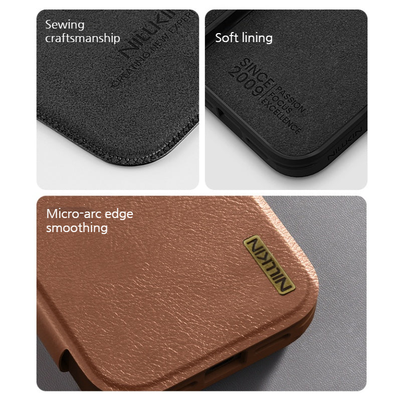 Load image into Gallery viewer, [Built-in Lens Cover][With Card Slot] Apple iPhone 17 Pro/Pro Max NILLKIN Flip Cover Full-body Shockproof Case
