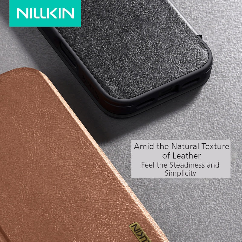 Load image into Gallery viewer, [Built-in Lens Cover][With Card Slot] Apple iPhone 17 Pro/Pro Max NILLKIN Flip Cover Full-body Shockproof Case
