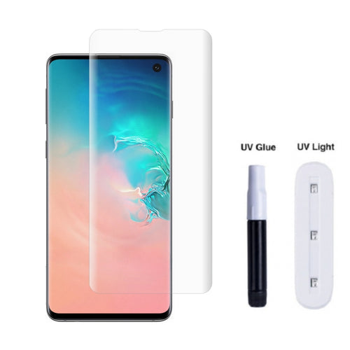 [UV Glue][HD] Samsung Galaxy S10 4G (G973) - UV Full Covered Curved 9H Tempered Glass Screen Protective Protector