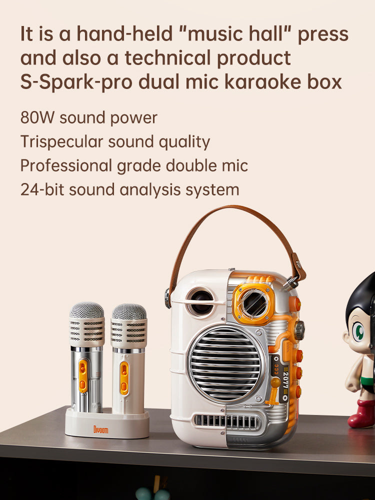 Load image into Gallery viewer, Divoom Spark-Pro Bluetooth Portable Speaker Karaoke Speaker Perfect Gift
