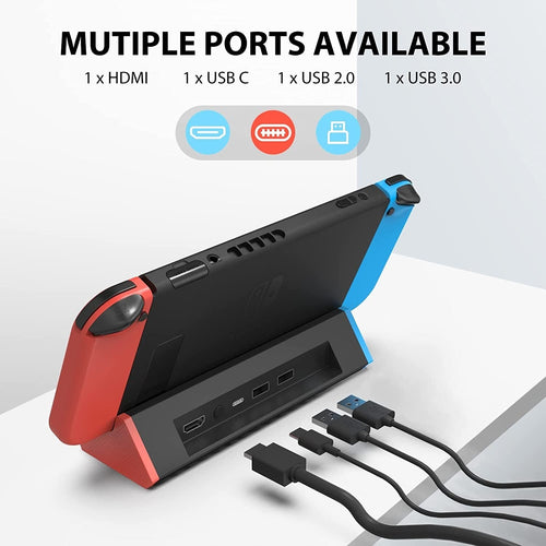 Nintendo Switch/Switch OLED Portable Dock 4K HDMI Adapter Extension USB HUB - Polar Tech Australia