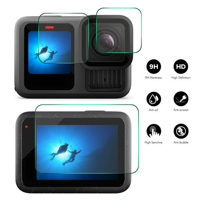 GoPro HERO 13 9H Tempered Glass Screen Protector Front ＆ Back Camera Film - i-Station Mobile Phone & Electronic Device Repair and Accessories