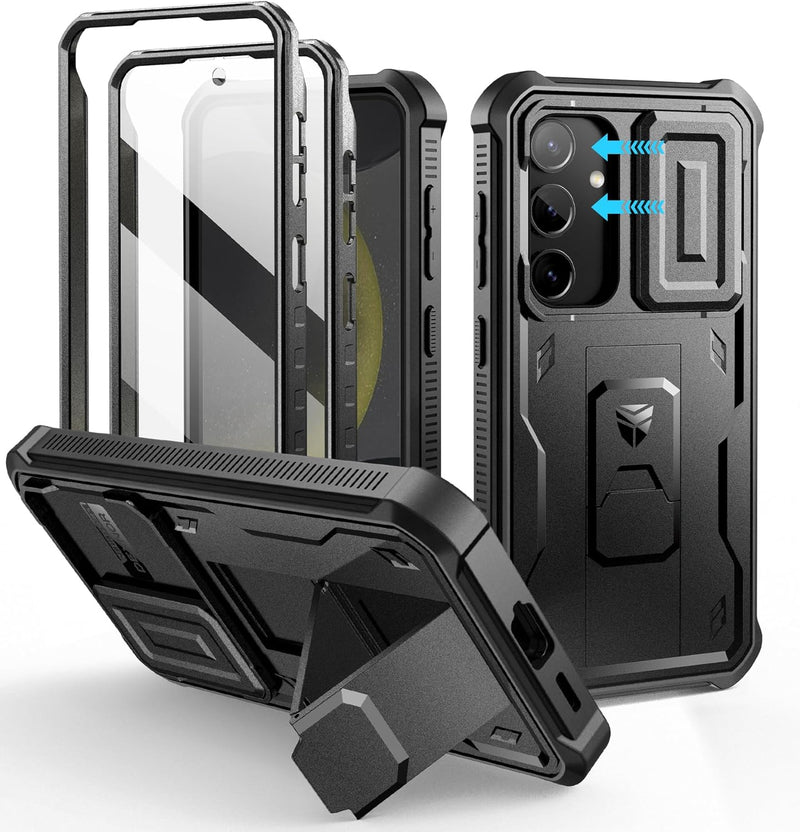 Load image into Gallery viewer, [Camera Cover &amp; Screen Protector &amp; Kickstand] Samsung Galaxy S24/PE/Plus/Ultra - Shockproof Rugged Case Full-Body Bumper Protective Heavy Duty Case
