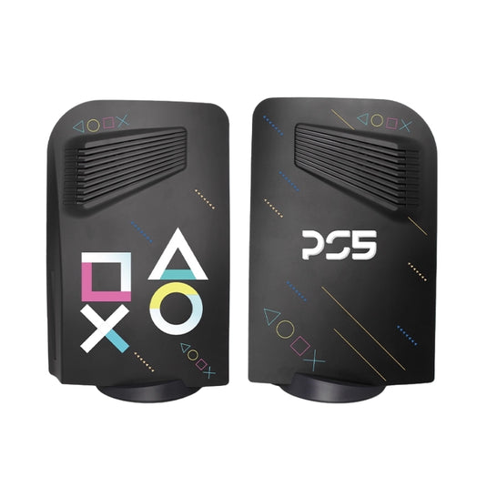 Sony PlayStation PS5 Disc Edition DIY Logo Replacement Console Cover – Protective Shell with Ventilation Grilles