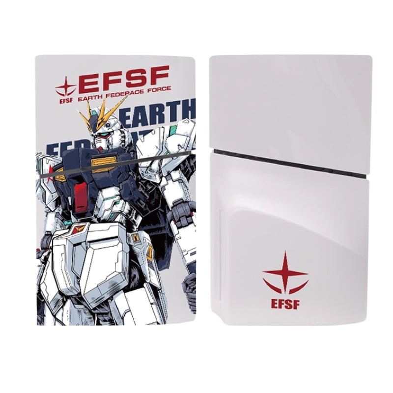 Load image into Gallery viewer, Sony PlayStation PS5 Slim Gundam Theme Replacement Faceplate Shell – Mecha Style Custom Console Cover for PlayStation 5 Slim
