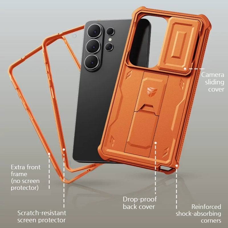 Load image into Gallery viewer, [With Slide Camera Cover][Built-in Stand] Samsung Galaxy S26/Plus/Ultra - Dexnor Military Grade Heavy-Duty Shockproof Rugged Case
