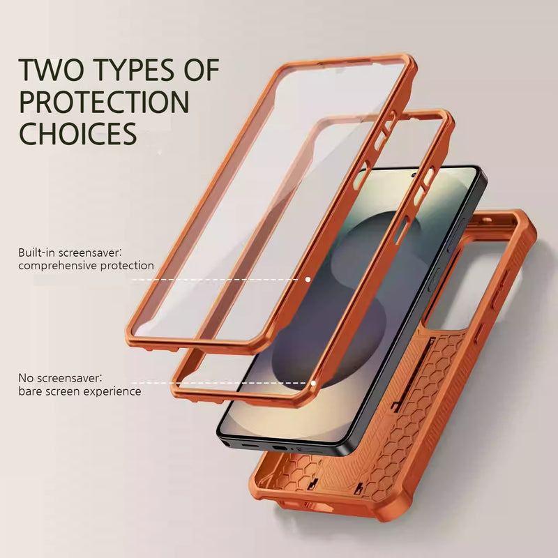 Load image into Gallery viewer, [With Slide Camera Cover][Built-in Stand] Samsung Galaxy S26/Plus/Ultra - Dexnor Military Grade Heavy-Duty Shockproof Rugged Case
