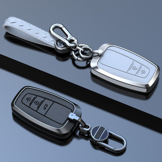 Toyota Zinc Alloy Leather Car Key Fob Case Cover For Camry, C-HR, Corolla, RAV4, Avalon, Land Cruiser, Prado, Prius - i-Station Mobile Phone & Electronic Device Repair and Accessories