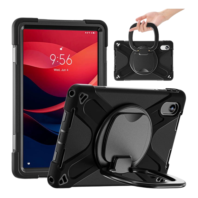 Load image into Gallery viewer, [With Shoulder Strap] Lenovo Idea Tab 11” 2025 (TB336FU/TB336ZU) - 360 Degree Rotation Heavy Duty EVA Kid Friendly Ring Holder Stand Case
