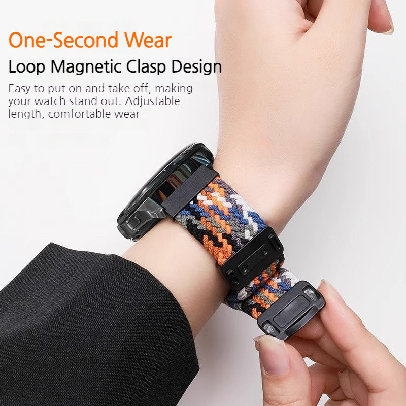 Load image into Gallery viewer, Garmin Forerunner 645/ 645 Music - 20MM Nylon Braided Magnetic Clasp Watch Band - i-Station Mobile Phone &amp; Electronic Device Repair and Accessories
