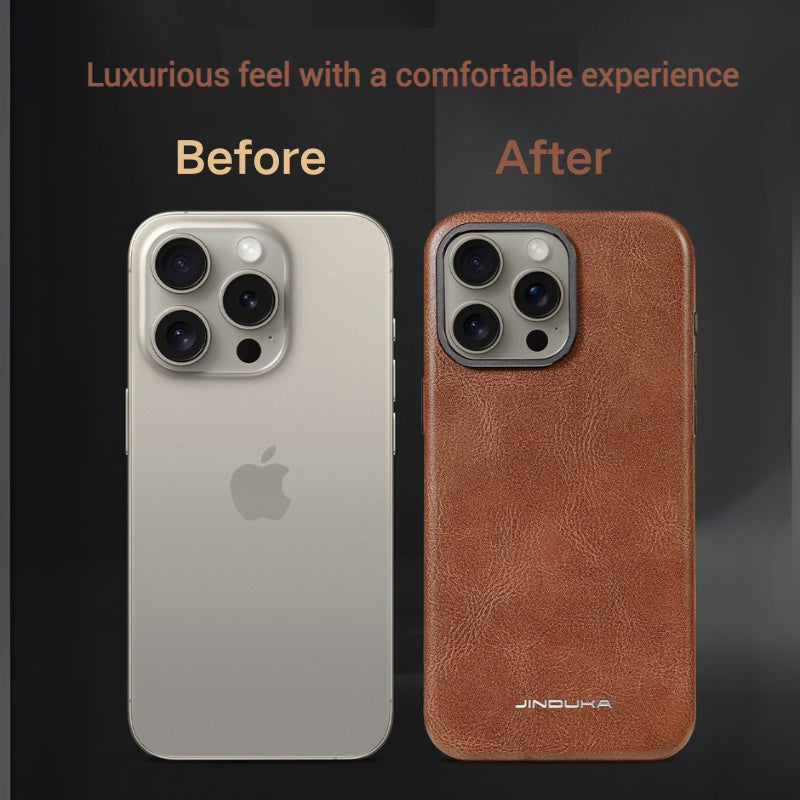 Apple iPhone 17/Air/Pro/Max - Business Retro Shockproof Leather Shockproof Case - i-Station Mobile Phone & Electronic Device Repair and Accessories