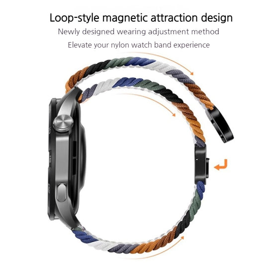 Garmin Forerunner 645/ 645 Music - 20MM Nylon Braided Magnetic Clasp Watch Band - i-Station Mobile Phone & Electronic Device Repair and Accessories
