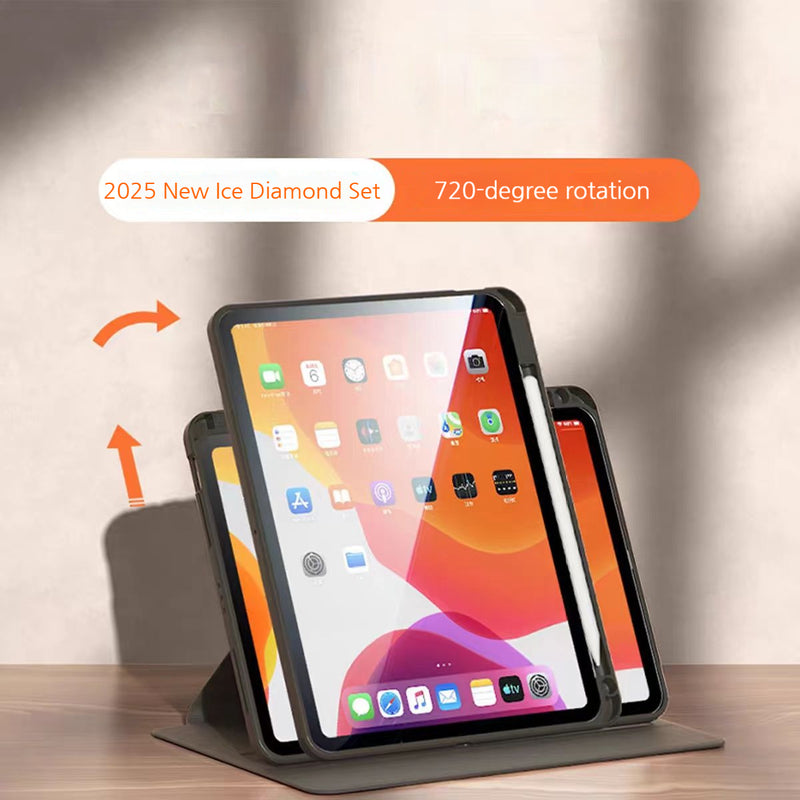 Load image into Gallery viewer, [With Pen Slot][360° Rotatable] Apple iPad Air 11-inch M2/3 (2024/2025) Labubu Cartoon Tri-Fold Flip Protective Case
