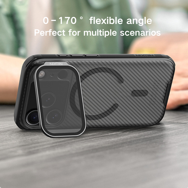 Load image into Gallery viewer, [Pre-order][Magsafe Compatible] Apple iPhone 17 Pro/Pro Max Transparent Shockproof Phone Case with Lens Kickstand
