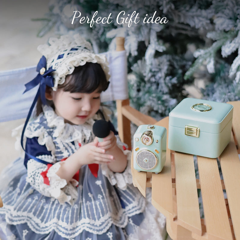 Load image into Gallery viewer, Divoom Fairy-OK Retro Mini Karaoke Bluetooth Speaker With Microphone Girl Perfect Gift
