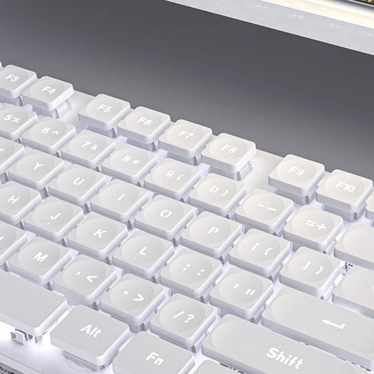 Xinmeng Dual-Mode Keyboard – 104-Key Linear/Tactile Switches, Water-Drop Keycaps, Silent Typing, LED Backlight, Metal Panel