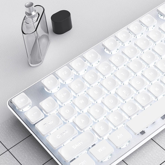 Xinmeng Dual-Mode Keyboard – 104-Key Linear/Tactile Switches, Water-Drop Keycaps, Silent Typing, LED Backlight, Metal Panel