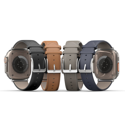 Apple Watch Series 1/2/3/4/5/6/SE/7/8/9/10 Business Premium Waterproof Leather Watch Strap Band
