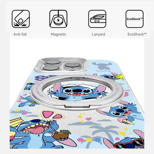[Magsafe Compatible][Built-in Stand] Apple iPhone 17/Air/Pro/Pro Max Stitch Cute Full-Cover Shockproof Phone Case