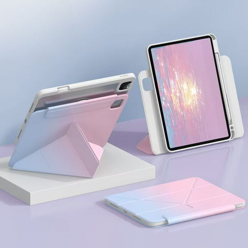 Load image into Gallery viewer, [Detachable]Apple iPad Pro 11-inch 1st/2nd/3rd/4th Gen (2018/2020/2021/2022) 720° Rotatable Gradient Full-cover Case With Pen Slot
