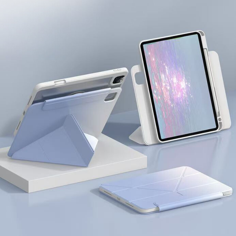 Load image into Gallery viewer, [Detachable] Apple iPad 7/8/9 10.2&#39;&#39; 7/8/9th Gen (2019/2020/2021) 720° Rotatable Gradient Full-cover Case With Pen Slot
