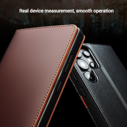 [Built-in Card Slot] Samsung Galaxy S25/Plus/Ultra Premium Genuine Leather Wallet Protective Case - i-Station Mobile Phone & Electronic Device Repair and Accessories