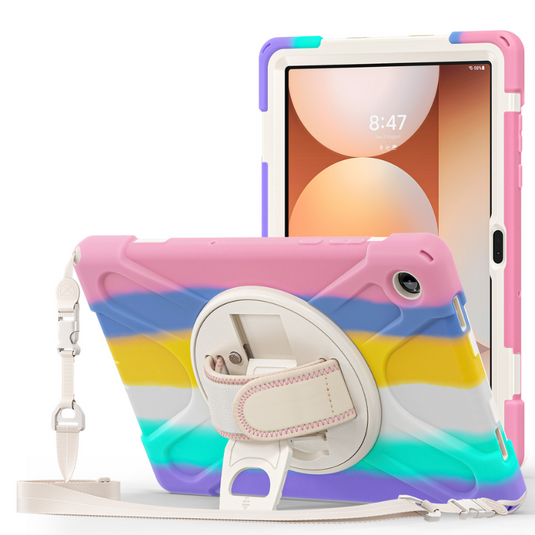 [With Shoulder Strap] Samsung Galaxy Tab A11 8.7" 2025 - 360 Degree Rotation Heavy Duty EVA Kid Friendly Ring Holder Stand Case
