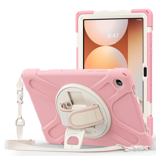 [With Shoulder Strap] Samsung Galaxy Tab A11 8.7" 2025 - 360 Degree Rotation Heavy Duty EVA Kid Friendly Ring Holder Stand Case