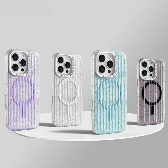 [Magsafe Compatible] Apple iPhone 17/Air/Pro/Pro Max Glitter Full-Cover Shockproof Phone Case