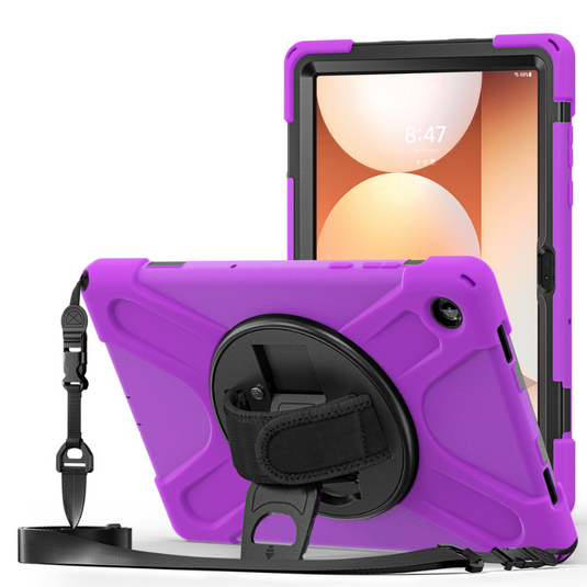 [With Shoulder Strap] Samsung Galaxy Tab A11 8.7" 2025 - 360 Degree Rotation Heavy Duty EVA Kid Friendly Ring Holder Stand Case