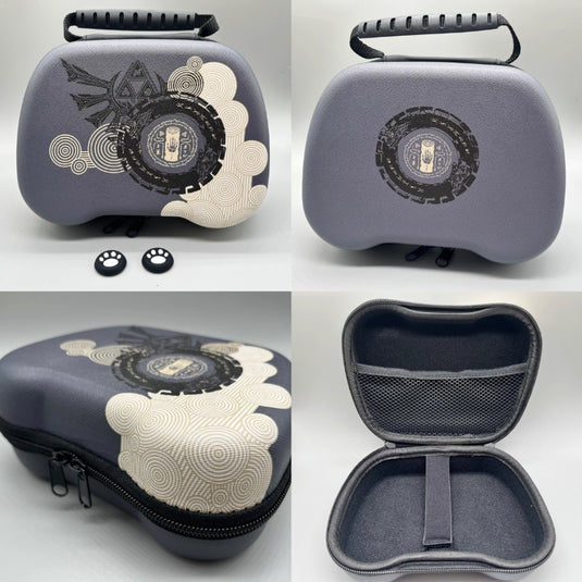 PS4/PS5 Pro/Slim Zelda Tears of the Kingdom Game Controller Storage Case – Portable Protective Hard Shell Carrying Bag