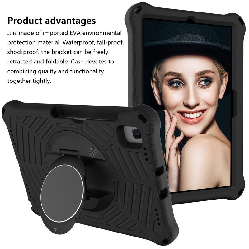 Load image into Gallery viewer, Samsung Galaxy Tab S6 2019 10.5&quot; (SM-T860) - Heavy Duty 360 Degree Rotate Stand Hand Strap Case With Shoulder Strap
