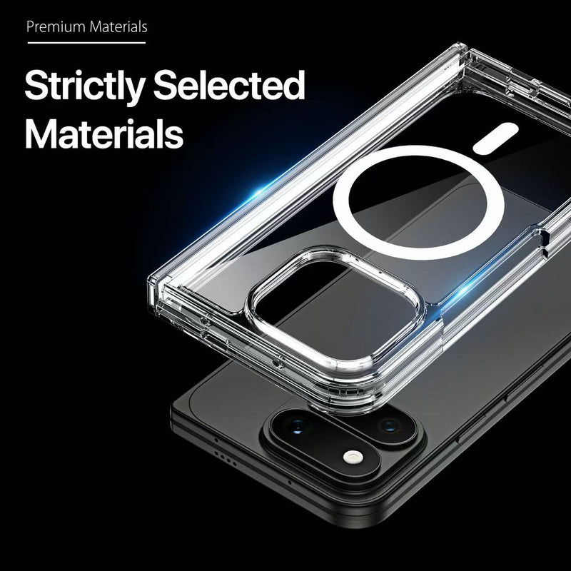 Load image into Gallery viewer, [Magsafe Compatible] Google Pixel 11 Pro Fold - Clear TPU+PC Shockproof Case with Hinge Protection
