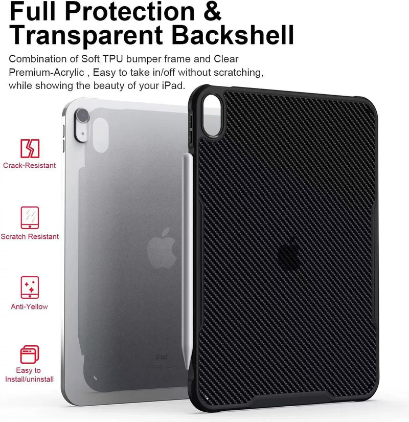 Load image into Gallery viewer, Apple iPad 7/8/9 10.2&#39;&#39; 7/8/9th Gen (2019/2020/2021) Premium Carbon Fiber Shockproof Tablet Case
