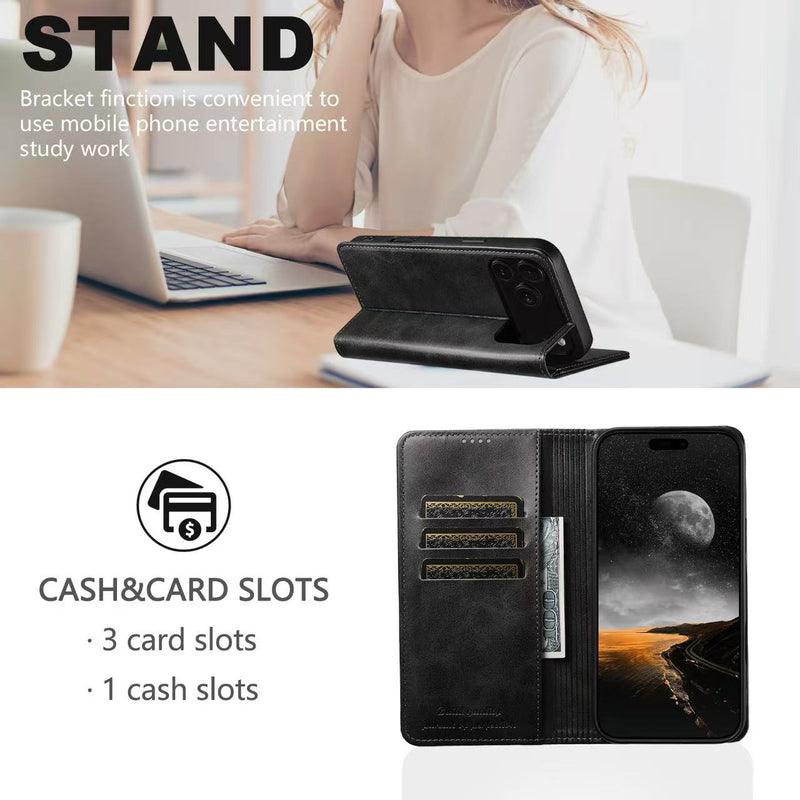 Load image into Gallery viewer, [With Card Slot] Apple iPhone 18 Pro / Pro Max Leather Flip Shockproof Wallet Series Case
