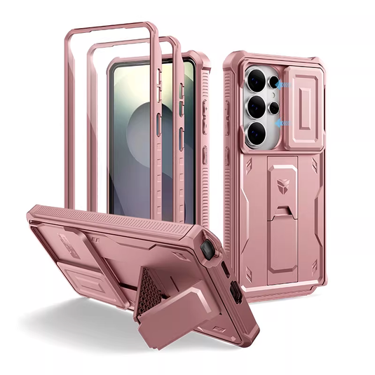 [With Slide Camera Cover][Built-in Stand] Samsung Galaxy S26/Plus/Ultra - Dexnor Military Grade Heavy-Duty Shockproof Rugged Case