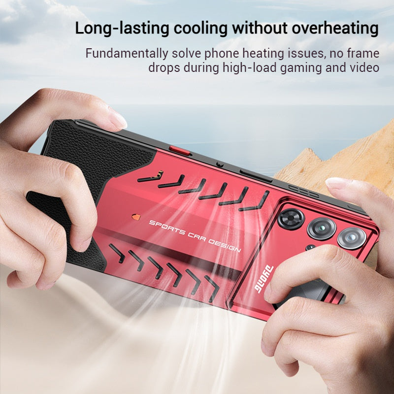 Load image into Gallery viewer, ZTE nubia Red Magic 10S Pro / 10S Pro Plus - Metal Heat Dissipation Clip-On Frameless Shockproof Phone Case
