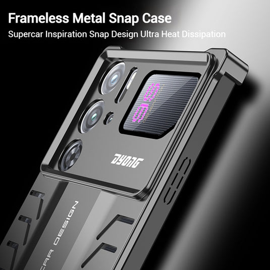ZTE nubia Red Magic 10S Pro / 10S Pro Plus - Metal Heat Dissipation Clip-On Frameless Shockproof Phone Case